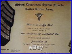 WWII US Army Pacific Dental Medic Group Lot CMB PH Papers Ribbons Pins Patches