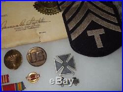 WWII US Army Pacific Dental Medic Group Lot CMB PH Papers Ribbons Pins Patches