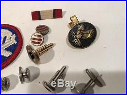 WWII US Army Paratrooper Glider Airborne Patch Medal Lot Medal Cufflinks Tie Pin