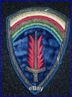 WWII US Army SHAEF Europe Occupation German Made SSI Bullion Insignia Patch RARE