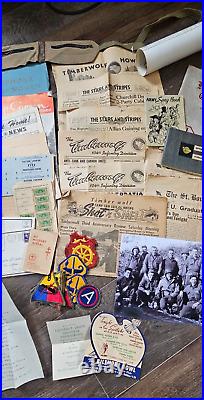 WWII US Army Soldier Memorabilia large lot 104th Inf. Division, Rare items