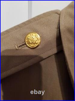 WWII US Army Summer Tropical Coat Jacket Patched 34th Infantry South Carolina
