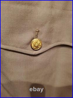 WWII US Army Summer Tropical Coat Jacket Patched 34th Infantry South Carolina