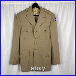 WWII US Army Summer Tropical Officer Coat Jacket Patched Pacific Command