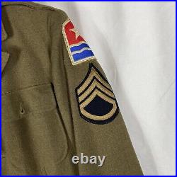 WWII US Army Uniform Middle East Command Patch Dated 1942 Size 37R