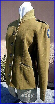 WWII US Army Womens M-1943/44 Field Jacket Wool Liner with USAAF Shoulder Patch