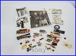 WWII US Army World War Dogtags with Pics pins etc