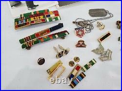 WWII US Army World War Dogtags with Pics pins etc