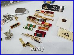 WWII US Army World War Dogtags with Pics pins etc