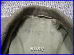 WWII US Army enlisted wool overcoat size 42 L MSG 79th ID patched