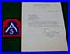 WWII US LTG Mark W. Clark Signed Letter & SSI Patch 5th Army Feb. 1944 England