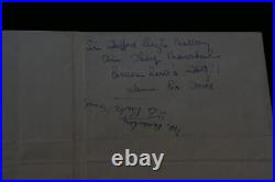 WWII US LTG Mark W. Clark Signed Letter & SSI Patch 5th Army Feb. 1944 England