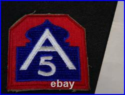 WWII US LTG Mark W. Clark Signed Letter & SSI Patch 5th Army Feb. 1944 England