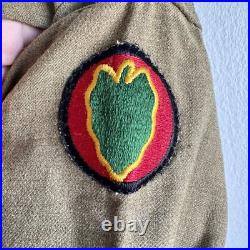 WWII US army 24th & 32nd Inf Div patches bullion Citation patch