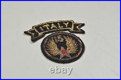 WWII U. S. 15th ARMY AIR FORCE PATCH withITALY TAB ITALIAN MADE BULLION
