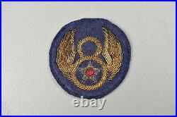 WWII U. S. 8th ARMY AIR CORPS PATCH BRITISH MADE, BULLION