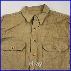 WWII U. S. ARMY 13th AIRBORNE DIVISION Golden Unicorn Patch Button-Down Shirt VIN