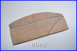 WWII U. S. ARMY AIRBORNE ENLISTED PARA/GLIDER KHAKI OVERSEAS CAP withBLUE PATCH