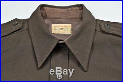 WWII U. S. ARMY AIR CORPS NAVIGATOR OFFICER'S SHIRT withTROOP CARRIER PATCH CHOCO