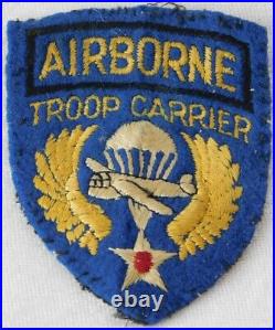 WWII U. S. Army Airborne Glider Troop Carrier Theater Made Felt Patch