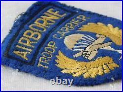 WWII U. S. Army Airborne Glider Troop Carrier Theater Made Felt Patch