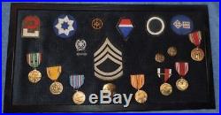 WWII U. S. Army Veteran's Medal/Patch Display (Service from 1941 to 1946)
