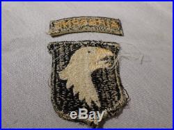 WWII VINTAGE US Army 101st Airborne Paratrooper Patch White Tongue