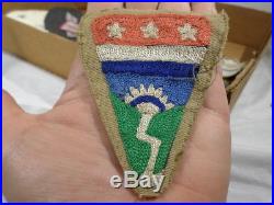 WWII VINTAGE US Army Ledo Road Chain Stitched Khaki Bordered Theater Made Patch