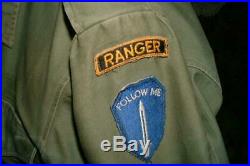 WWII WW2 US ARMY RANGER- FOLLOW ME- UNIFORM JACKET nice patch