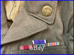 WWII WW2 US Army Double Patched Uniform 14th Armored & 45th Infantry Division