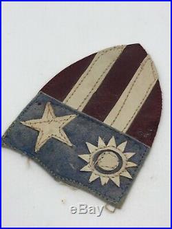 WWII WW2 US U. S. CBI Leather Patch, CR41, Original, Theater, Army Air Force, Uniform