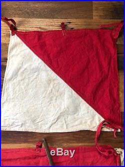 WWI U. S. Army Signal Corps Flag Kit Semaphore Flags WW1 WWII
