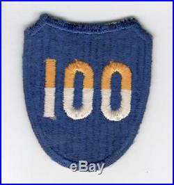 WW 2 US Army 100th Infantry Division Reversed Color 100 Patch Inv# C329
