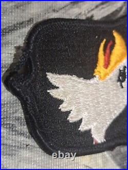 WW 2 US Army 101st Airborne Division Black Back Patch With Attached Tab