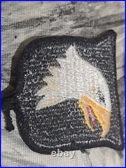 WW 2 US Army 101st Airborne Division Black Back Patch With Attached Tab