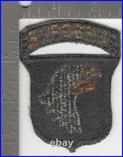 WW 2 US Army 101st Airborne Division Black Back Patch With Attached Tab Inv# K1000