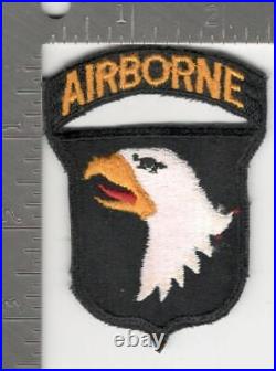 WW 2 US Army 101st Airborne Division Black Back Patch With Attached Tab Inv# K1001
