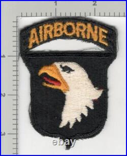 WW 2 US Army 101st Airborne Division Black Back Patch With Attached Tab Inv# K2993