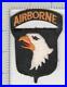 WW 2 US Army 101st Airborne Division Black Back Patch With Attached Tab Inv# K3970