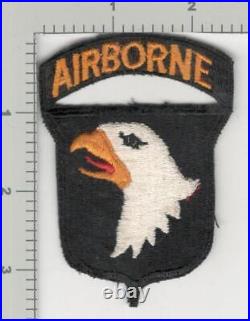 WW 2 US Army 101st Airborne Division Black Back Patch With Attached Tab Inv# K3970