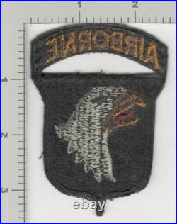 WW 2 US Army 101st Airborne Division Black Back Patch With Attached Tab Inv# K3970