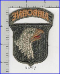 WW 2 US Army 101st Airborne Division Greenback Patch & Attached Tab Inv# K2820
