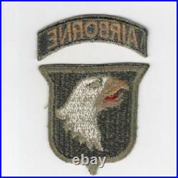 WW 2 US Army 101st Airborne Division Greenback Patch & Tab Inv# H617
