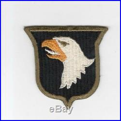 WW 2 US Army 101st Airborne Division OD Border Ribbed Weave Patch Inv# H733