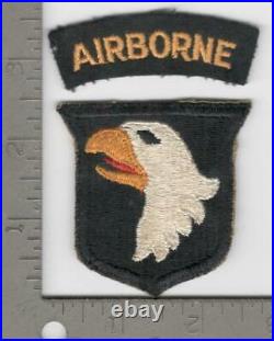 WW 2 US Army 101st Airborne Division Patch & British Made Tab Inv# N1296