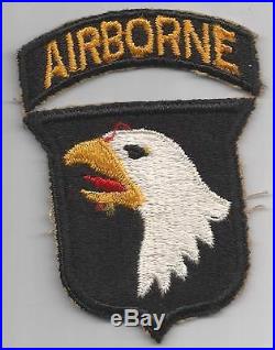 WW 2 US Army 101st Airborne Division Patch & Correct Tab Inv# 978