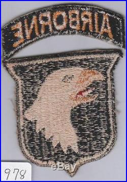 WW 2 US Army 101st Airborne Division Patch & Correct Tab Inv# 978