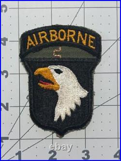 WW 2 US Army 101st Airborne Division Patch Grey Insert Attached Tab Inv# K6161