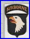 WW 2 US Army 101st Airborne Division Type 3 Patch Attached Tab Inv# K3256