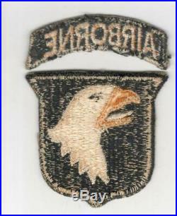 WW 2 US Army 101st Airborne Division White Tongue Patch & Correct Tab Inv# R038